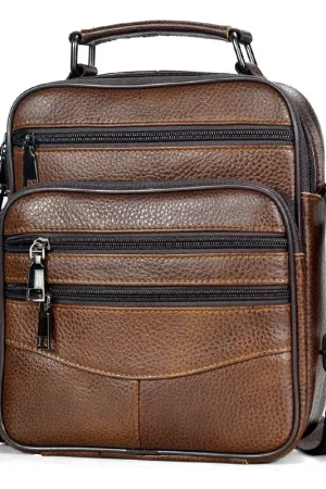 Hot Fashion Men Messenger Bags Genuine Leather Handbags for Man Luxury Brand Male Crossbody Bag for Mini Pad Boy Shoulder Bag