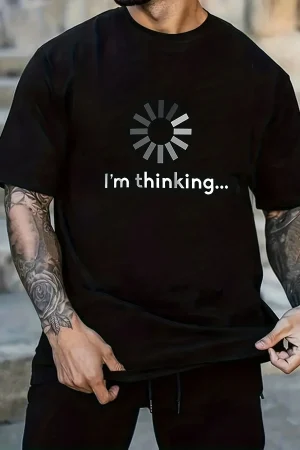 Loading Thinking Men's Trend T-Shirt Short Sleeve