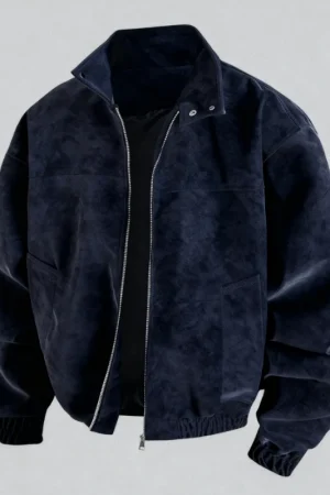 2025 Autumn and Winter New Jacket Men's Stand Up Collar Jacket Loose, Comfortable, Versatile, Handsome, High-quality Jacket Men